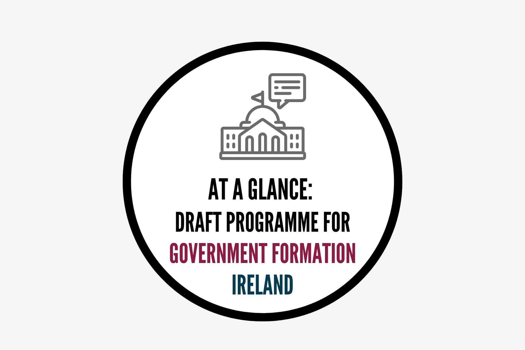 At a glance - Draft programme for Government formation